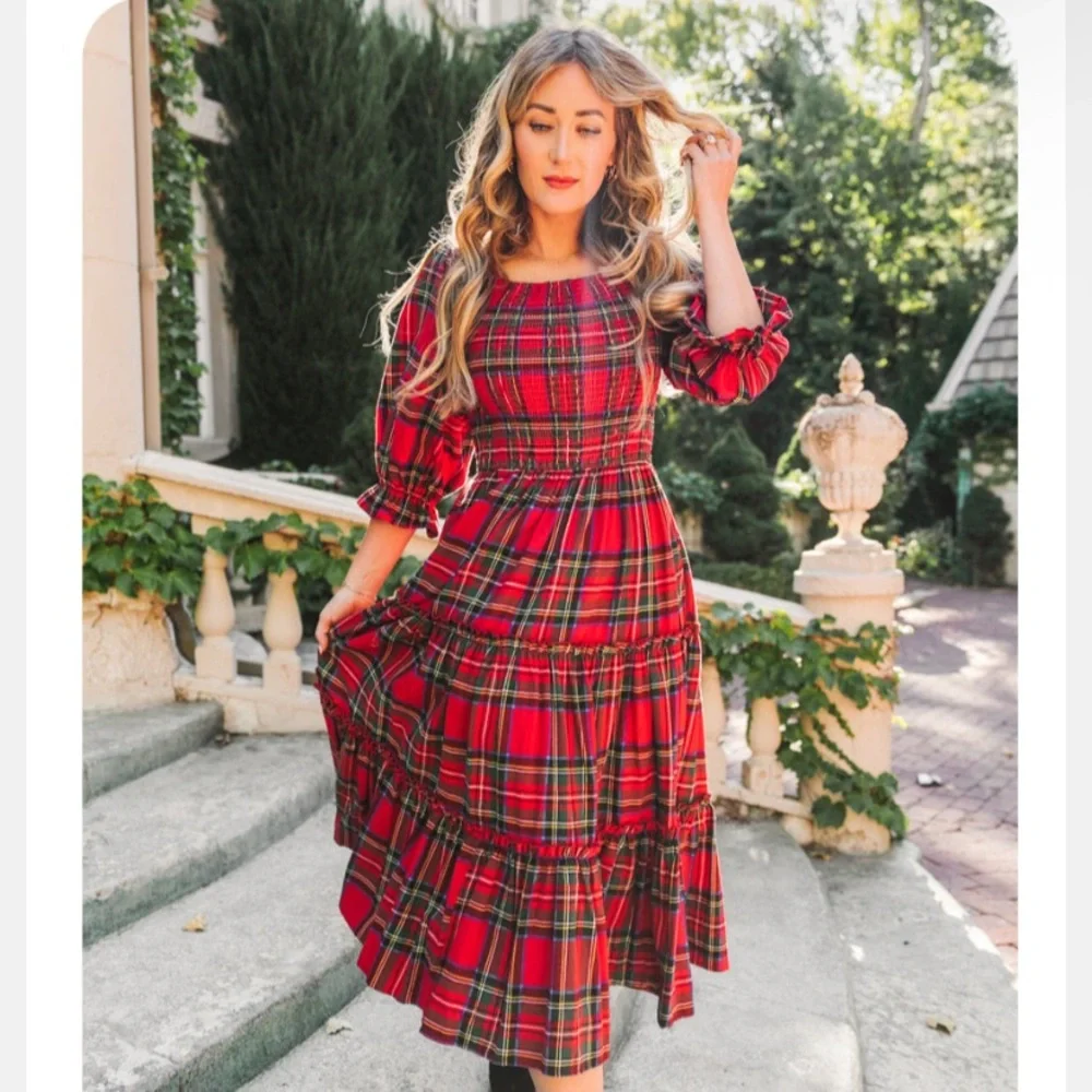 Ivy City Co Plaid Madeline Dress - Picture 1 of 3